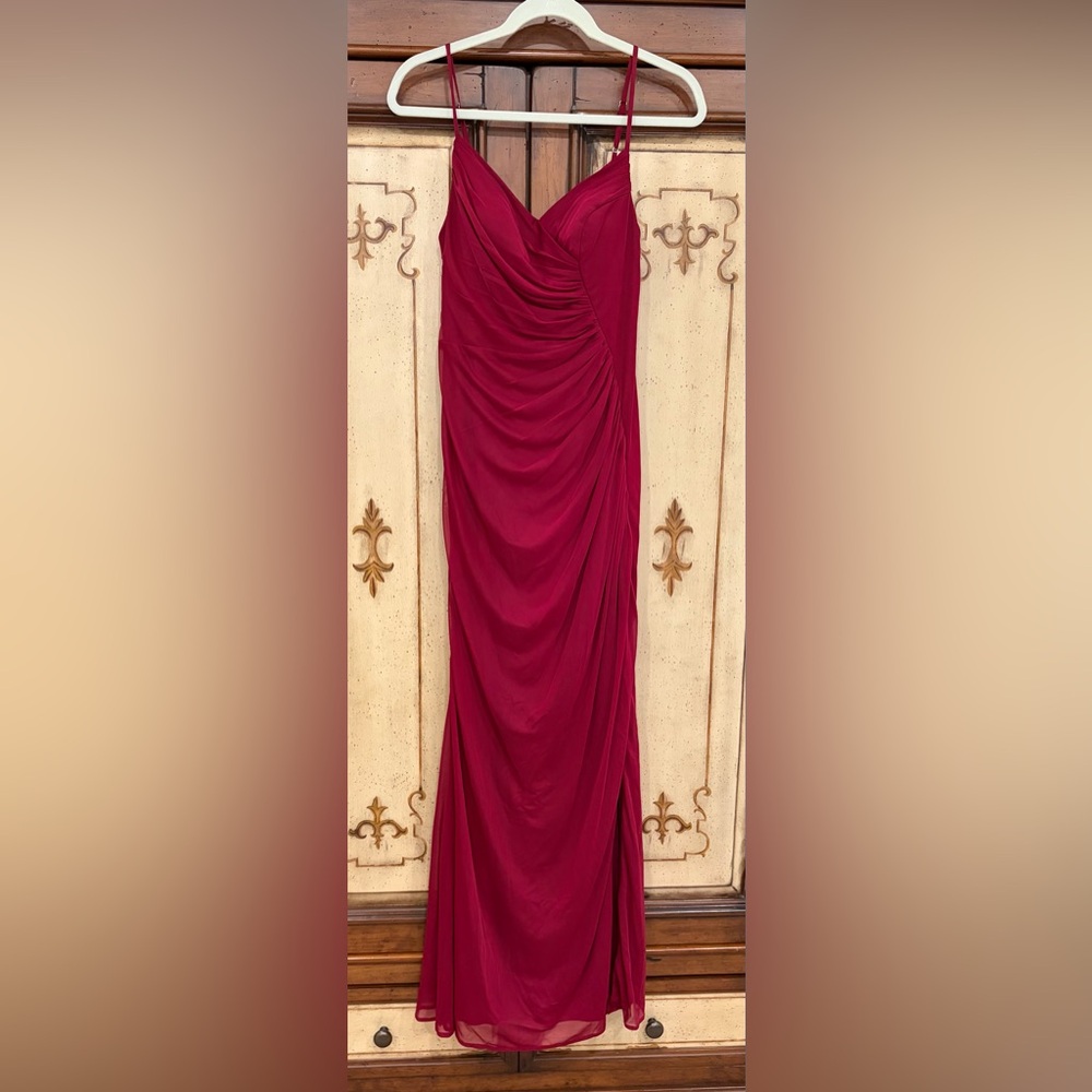 Azazie Luxurious Red Crimson Gown